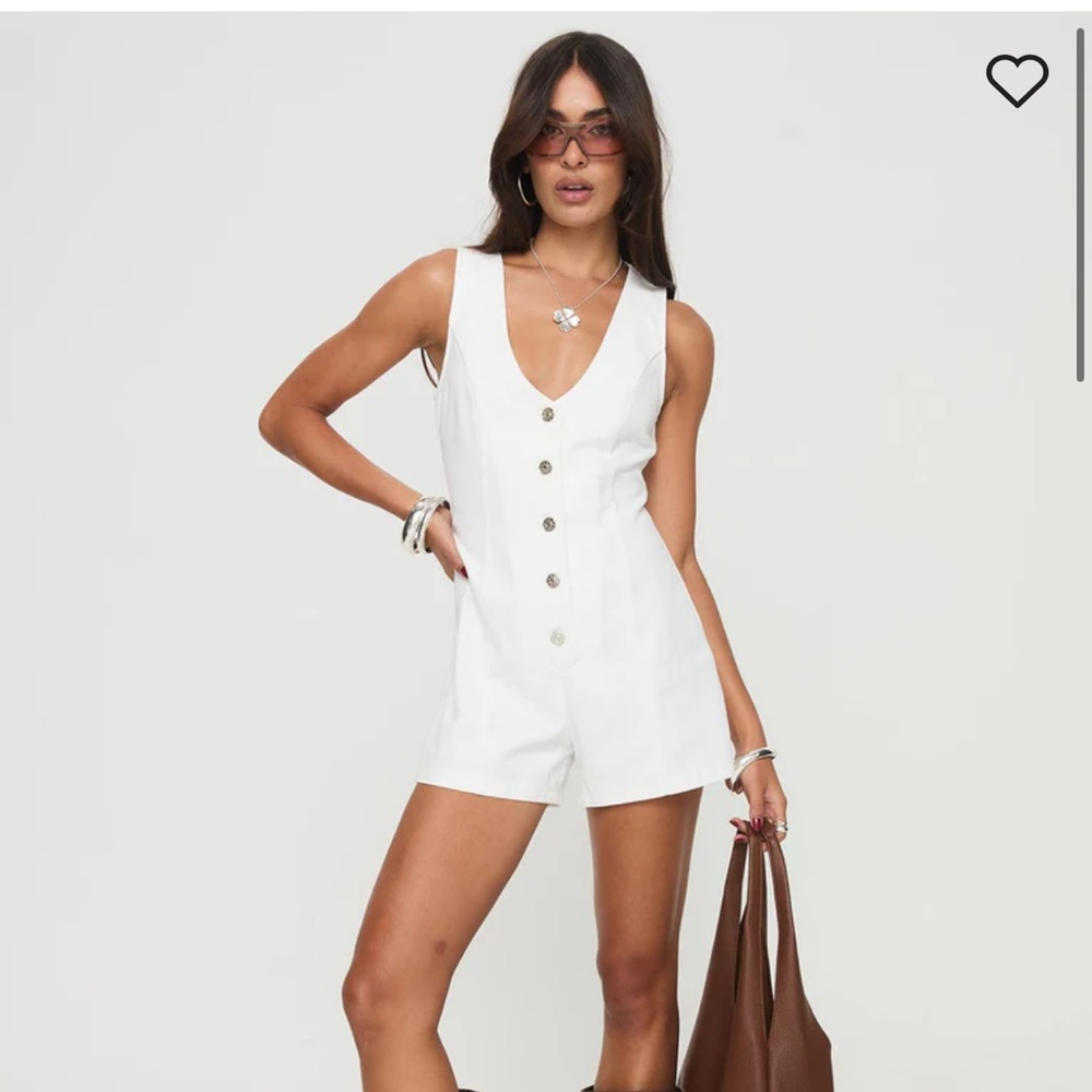 Princess Polly Damico Romper White NWT
